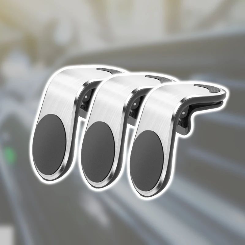 Universal 360 Degrees Rotation L-Shape Magnetic Car Phone Holder