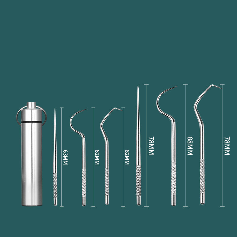 Stainless Steel Toothpick Set 7pcs