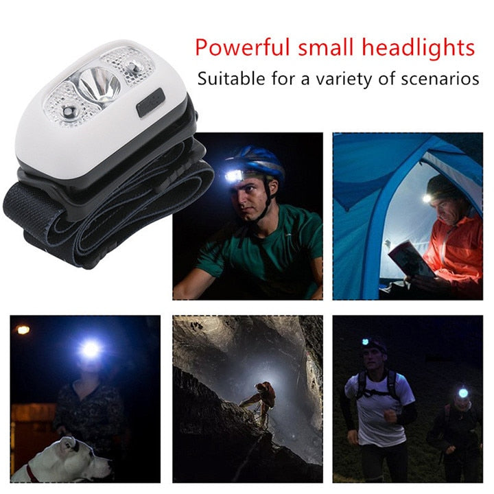 Super Bright Light Sensor Mini LED Headlamp