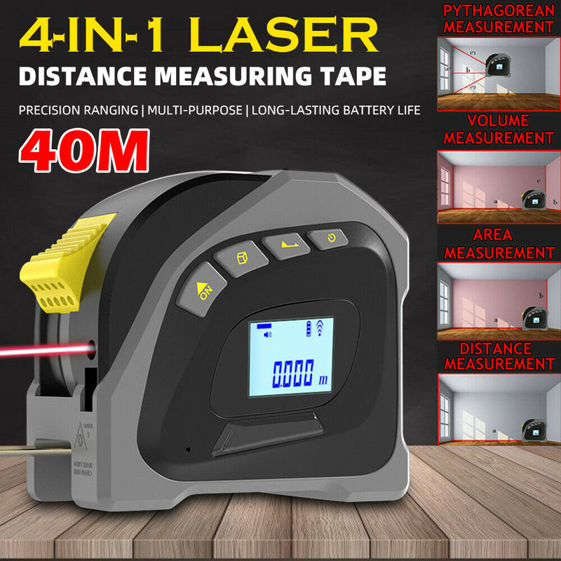 4-IN-1 LASER TAPE MEASURER - Digital Laser Tape Measure Waterproof