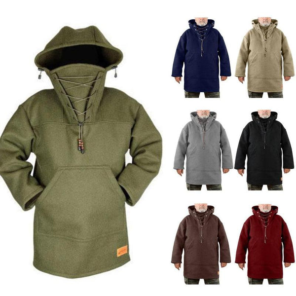 Men's Outdoor Tactical Wool Thick Coat