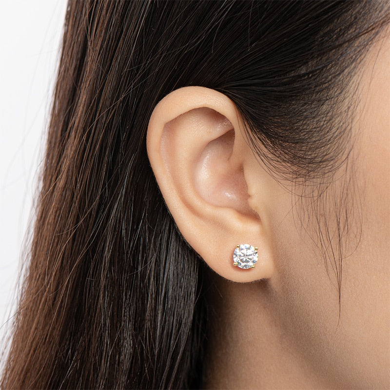 0.5 - 1  CT Double Under Halo Diamond Studs Earrings