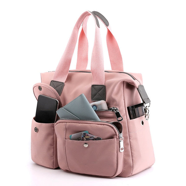 Waterproof Lightweight Multi-Pocket Large Capacity Casual Tote Crossbody Bag