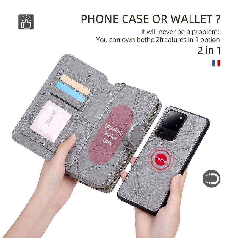 Phone Leather Wallet Case For Samsung