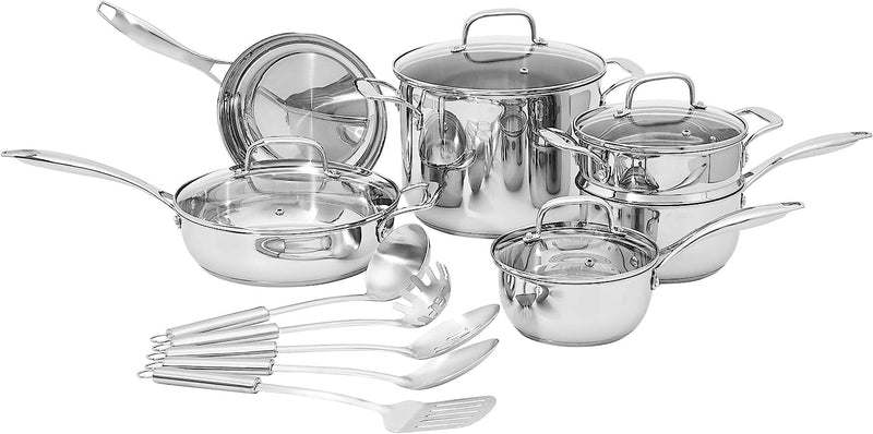 Stainless Steel 15-Piece Cookware Set