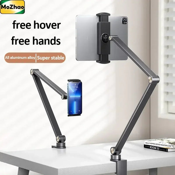 360-degree rotating adjustable and stable multifunctional aluminum alloy stand metal cantilever desktop mobile phone iPad stand