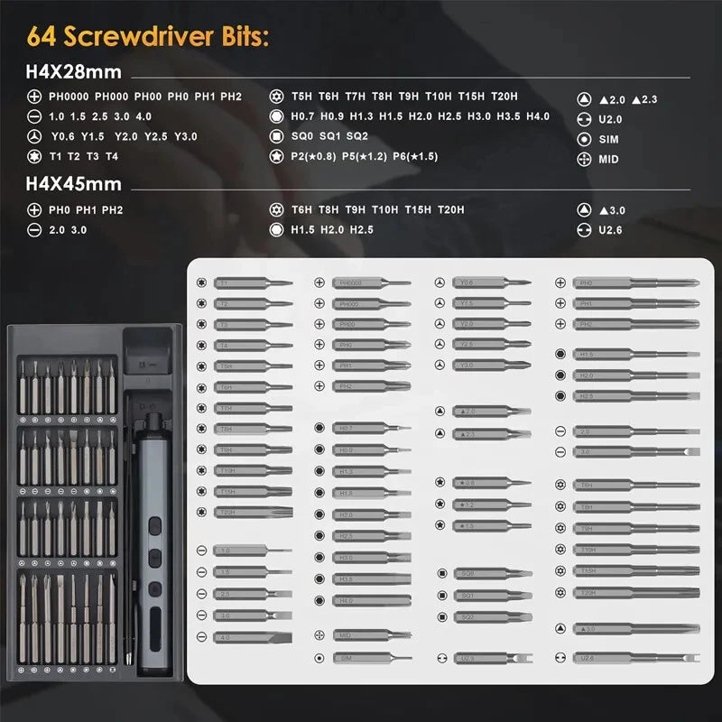 68 In 1 Mini Precision Electric Screwdriver Set