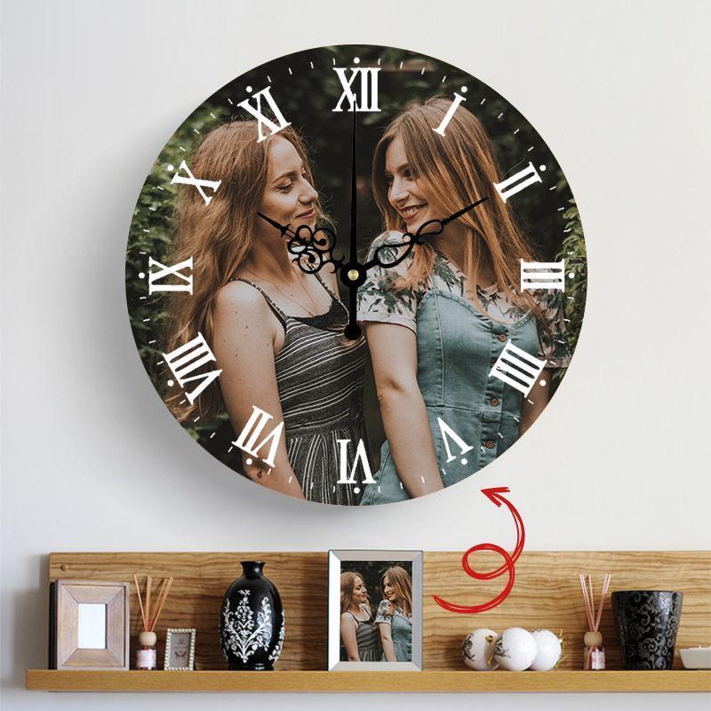 Custom Photo Wall Clock Round Clock For Home Keepsake Gift