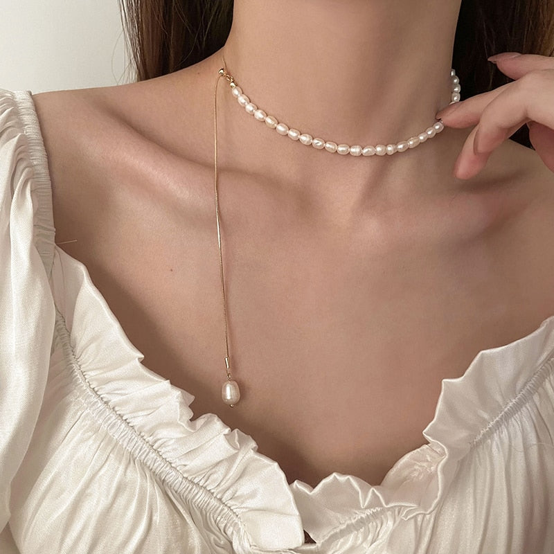 Adjustable Pearl Necklace