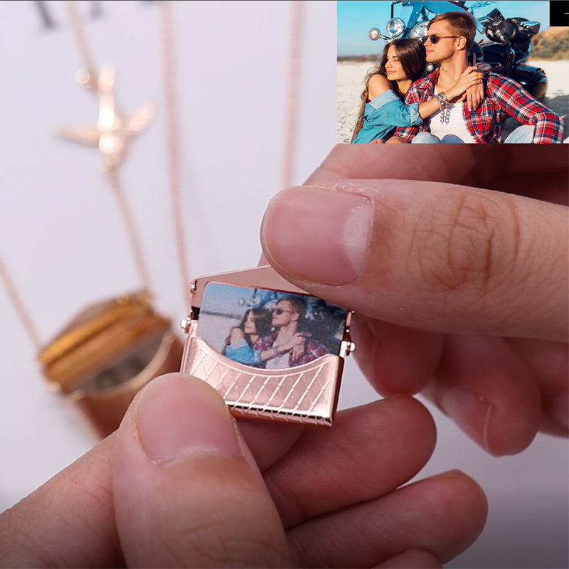 Custom Photo Engraved Handbag Necklace