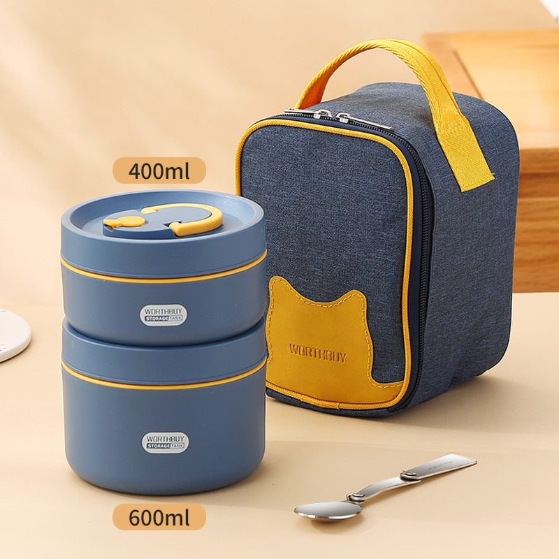 PORTABLE INSULATED LUNCH CONTAINER SET