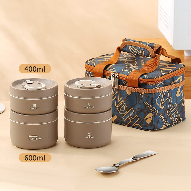 PORTABLE INSULATED LUNCH CONTAINER SET