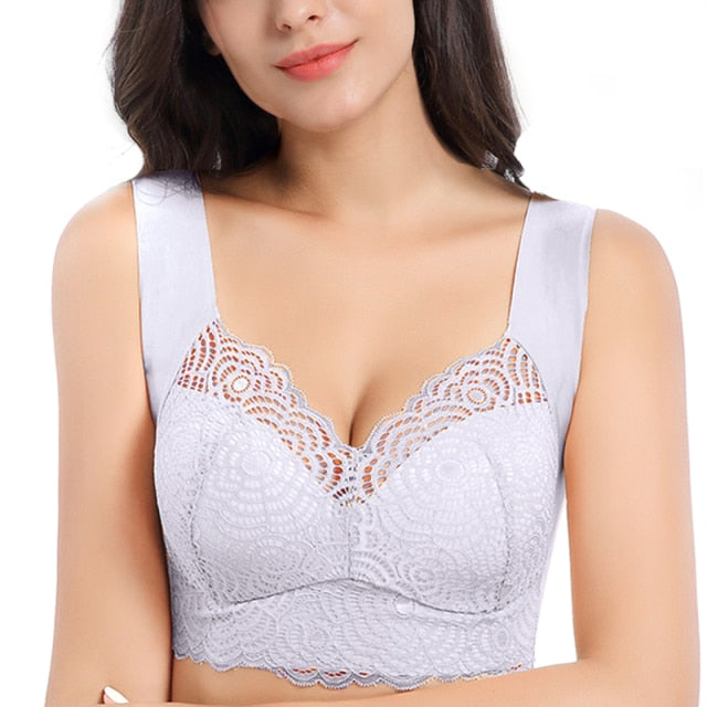 ExSecret - Ultimate Lift Full-Figure Seamless Lace Cut-Out Bra, Comfortable and Breathable Without Restraint