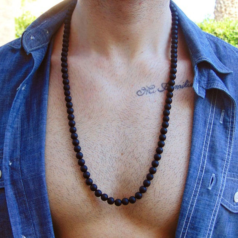 Obsidian Black Men’s Slimming Necklace