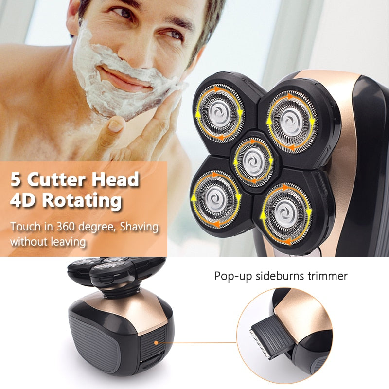 5 in 1 Electric Hair Razor For Men Bald Head Shaver