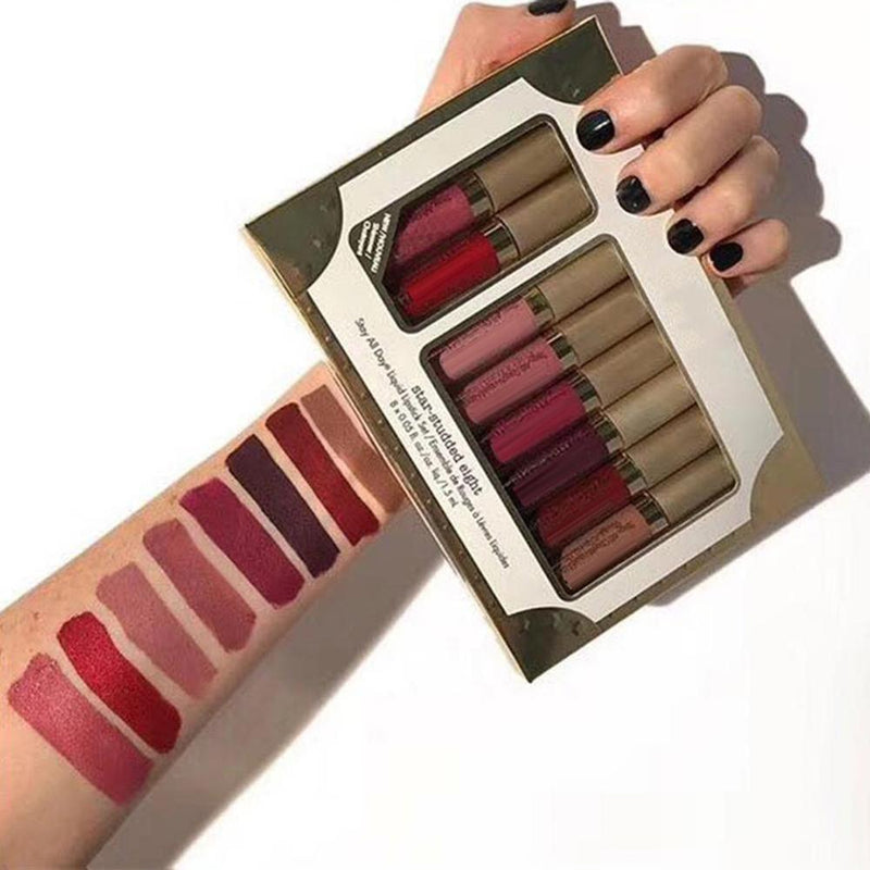 8pcs/Set Everlasting Matte Liquid Lipstick