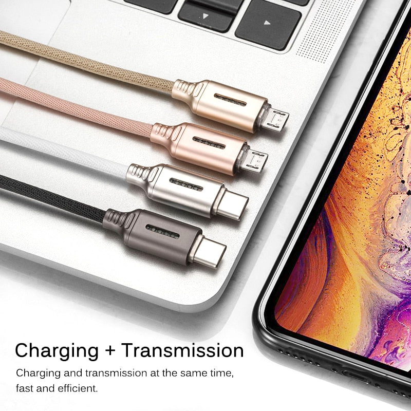 Auto Cut-off Fast Charging Nylon Cable