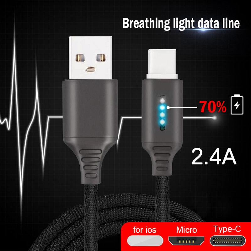 Auto Cut-off Fast Charging Nylon Cable