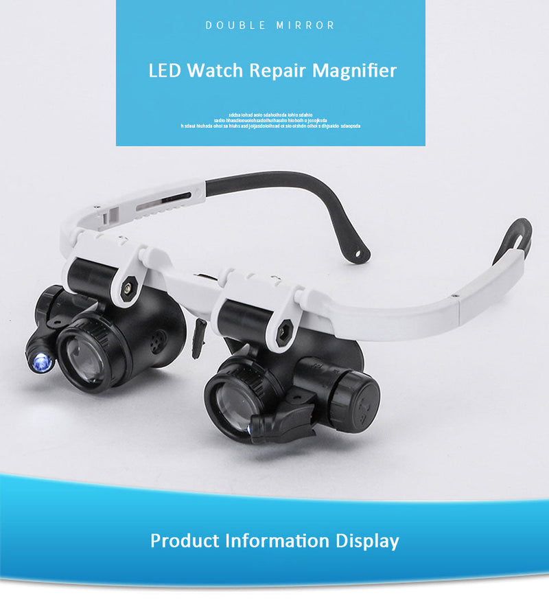 LED Glasses Magnifier 8x 15x 23x