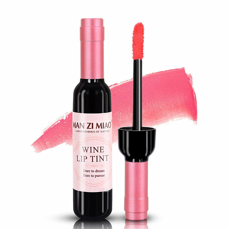 Wine Lip Tint Wine Lipgloss Waterproof Bottle Style Set (6 color)