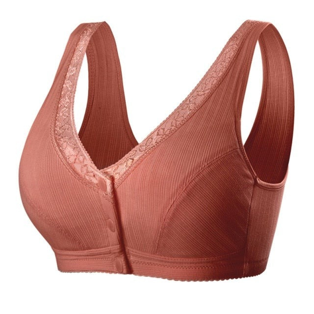 Pure Cotton Non-steel Ring Breathable Comfortable Large Size Bra