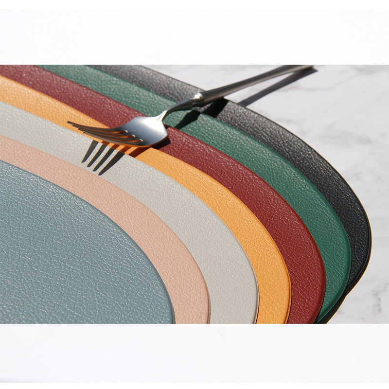 Double-Sided Elegant Leather Placemats