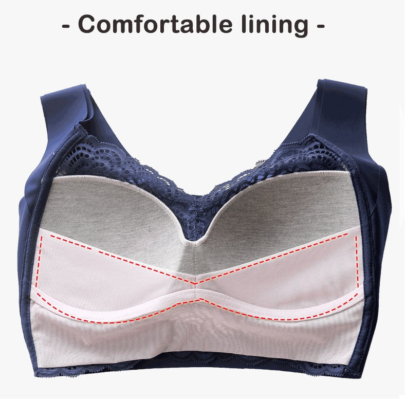 ExSecret - Ultimate Lift Full-Figure Seamless Lace Cut-Out Bra, Comfortable and Breathable Without Restraint