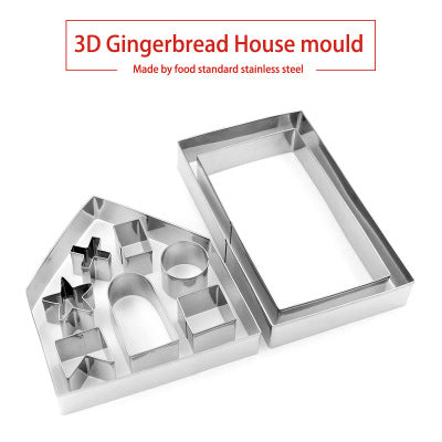 3D Ginger Bread House Cookie Set