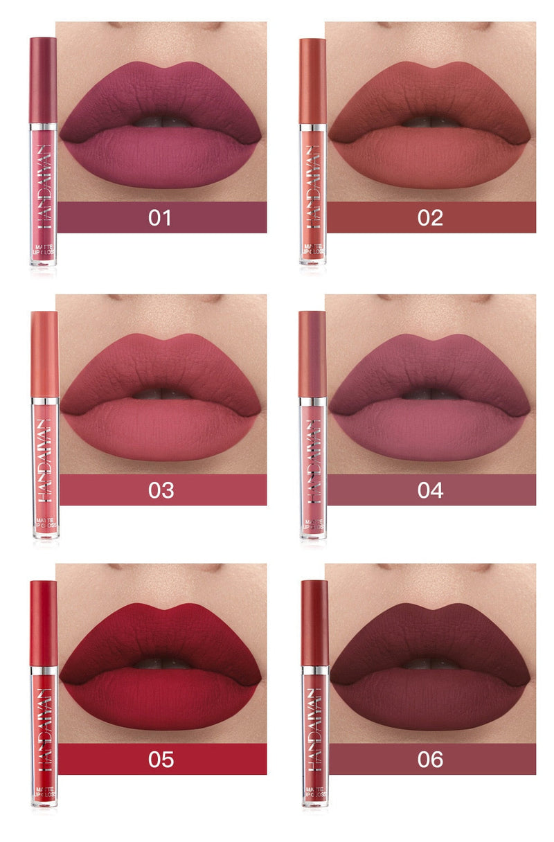 6Pcs Matte Liquid Lipstick Makeup Set