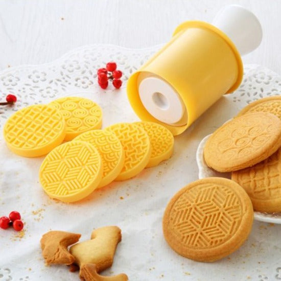 Non-Stick Cookie Stamp & Cutter (6 Styles Set)