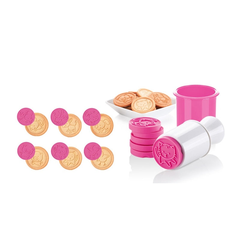 Non-Stick Cookie Stamp & Cutter (6 Styles Set)