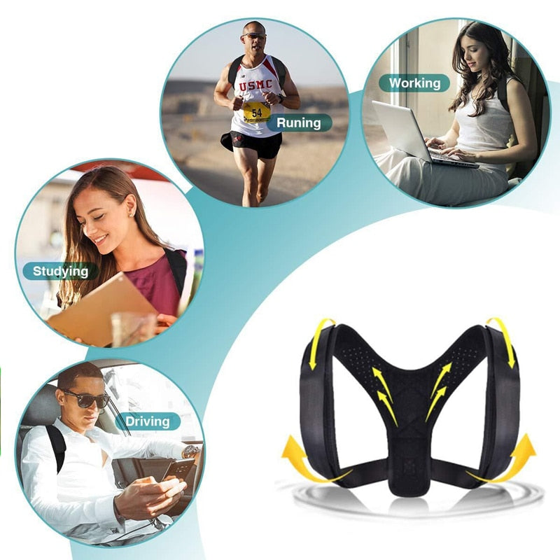 Posture Adjustable Corrector Therapy Back Brace for （unisex）