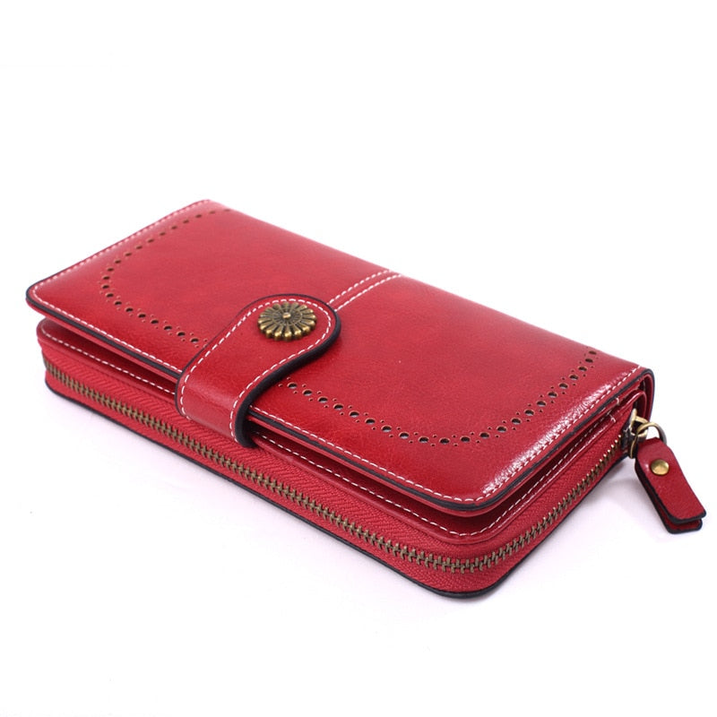 RFID Leather Wallets for Women