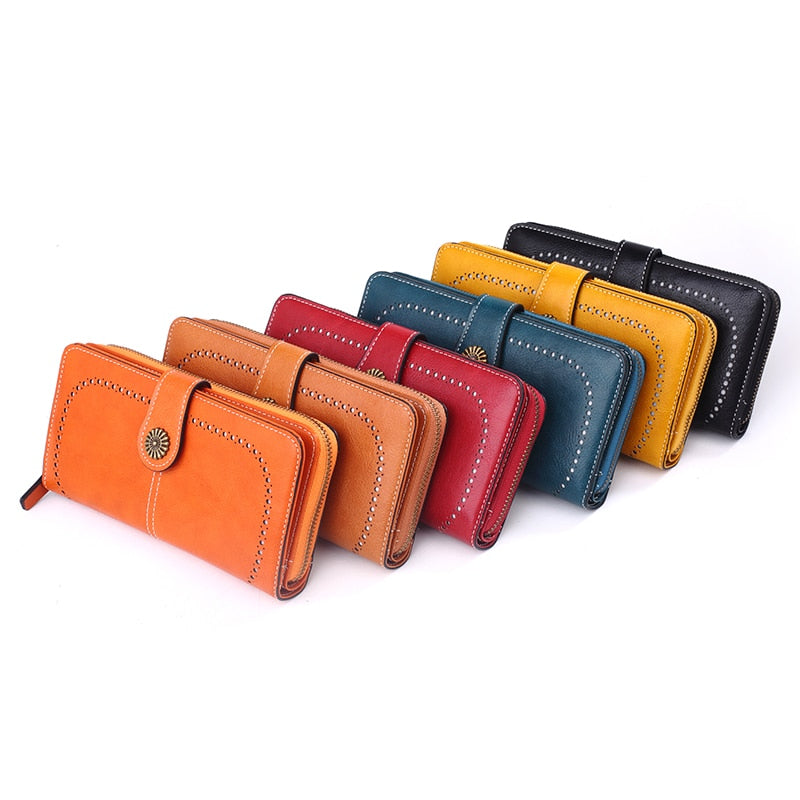 RFID Leather Wallets for Women