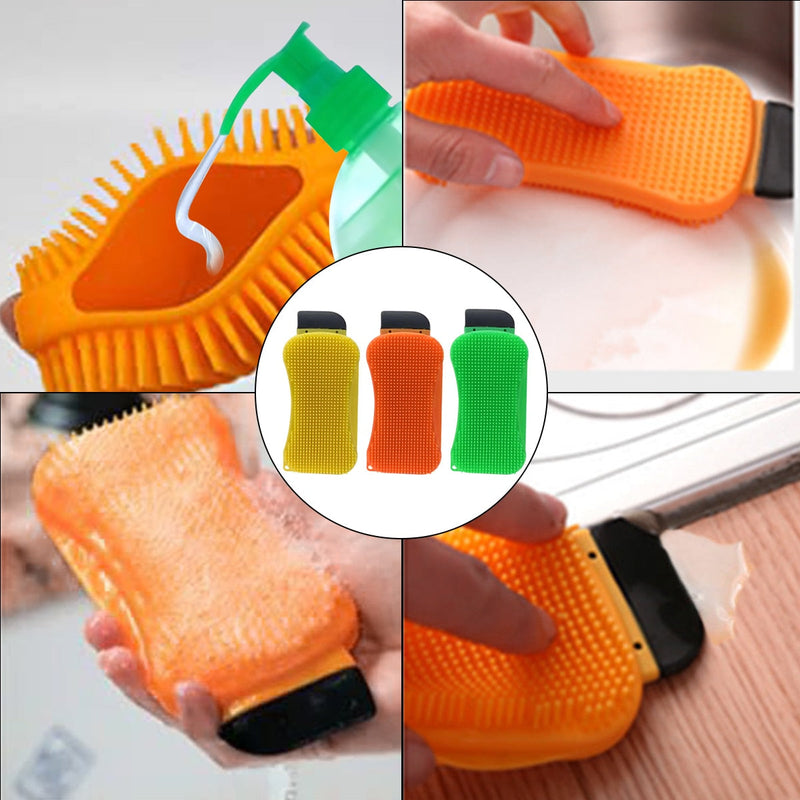 3-in-1 Premium Silicone Kitchen Sponge