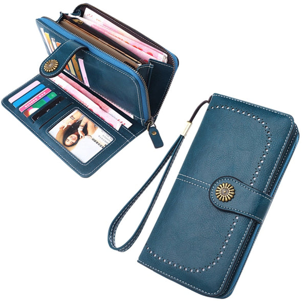 RFID Leather Wallets for Women