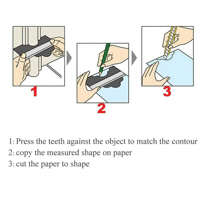 Shape Contour Gauge Duplicator Profile Measuring - Angle Ruler