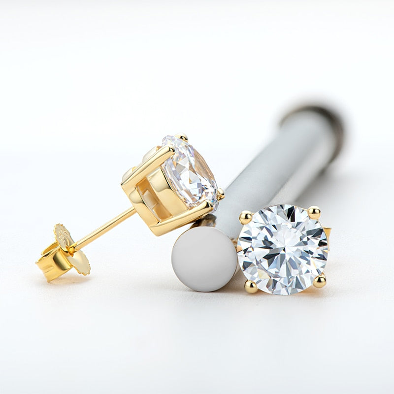 0.5 - 1  CT Double Under Halo Diamond Studs Earrings