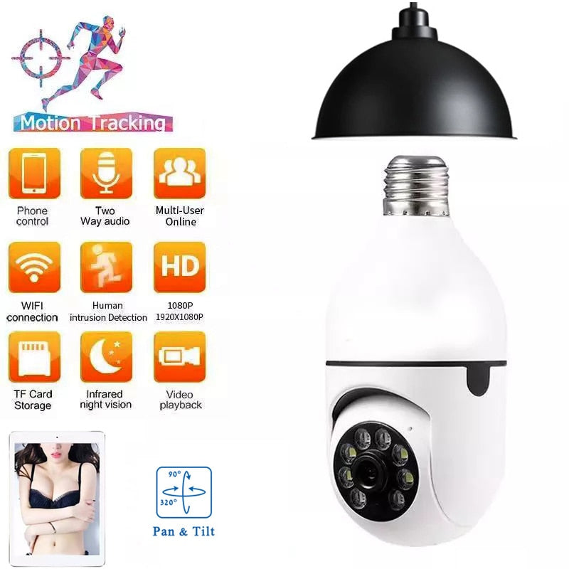 Wireless Wifi Light Bulb Camera Security Camera