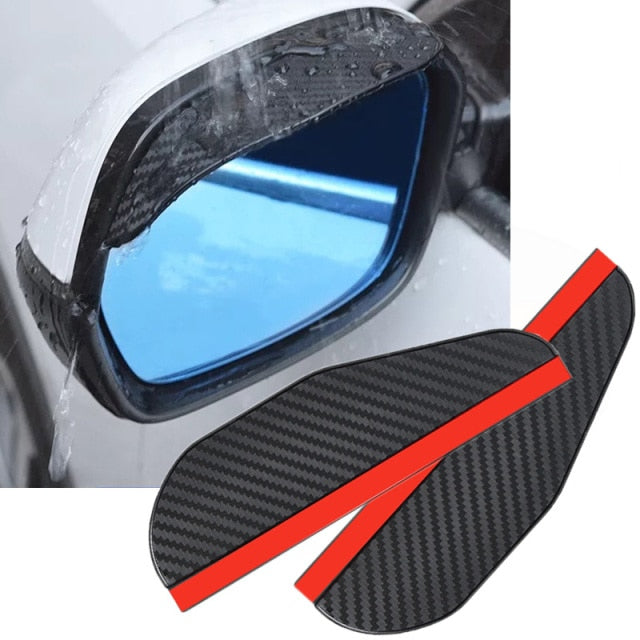 2Pcs Car Rear View Mirror Rain Eyebrow Visor