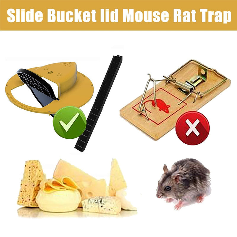 Oltra Creative Bucket Lid Rat Trap With Auto Reset Flip Slide