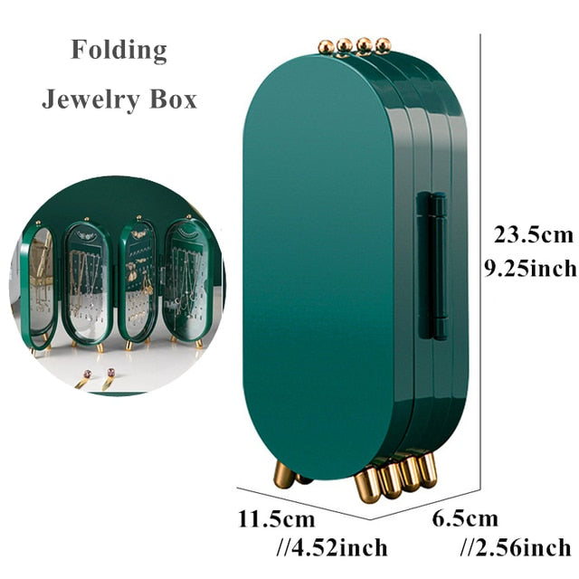 FOLDABLE JEWELRY STORAGE BOX ORGANIZER