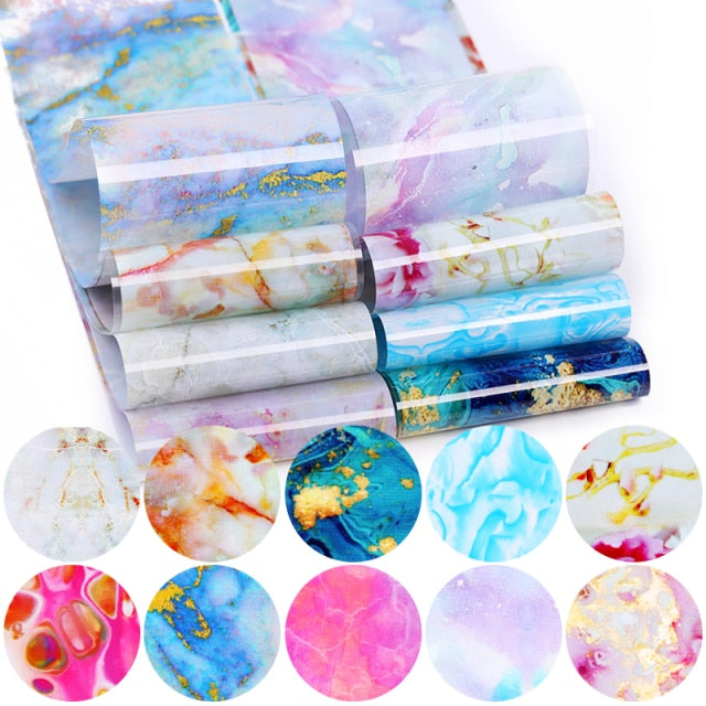 Marble Manicure Transfer Film Set