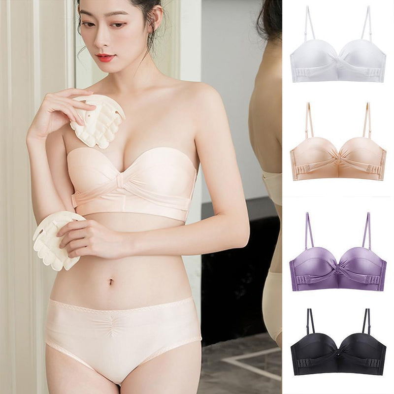 Strapless Front Cross Lift Bra