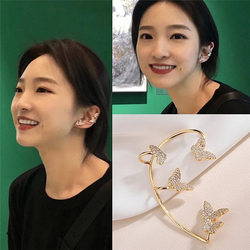 Zircon Butterfly Earrings