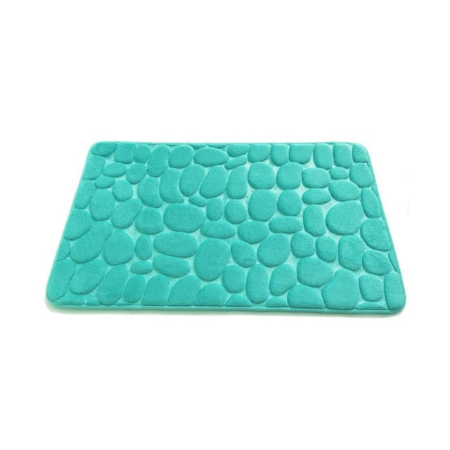 COBBLESTONE EMBOSSED BATHROOM BATH MAT