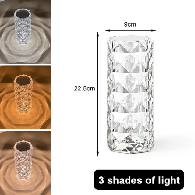 3 Colors Adjustable Diamond Table Lamp - Perfect Home Lamp