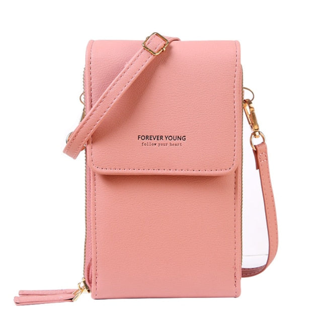 6.5 inch Touch Screen Bag RFID Clutch Bag Card Bag Large Capacity Multi-Pocket Crossbody Phone Bag