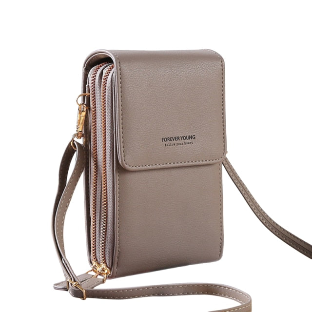 6.5 inch Touch Screen Bag RFID Clutch Bag Card Bag Large Capacity Multi-Pocket Crossbody Phone Bag