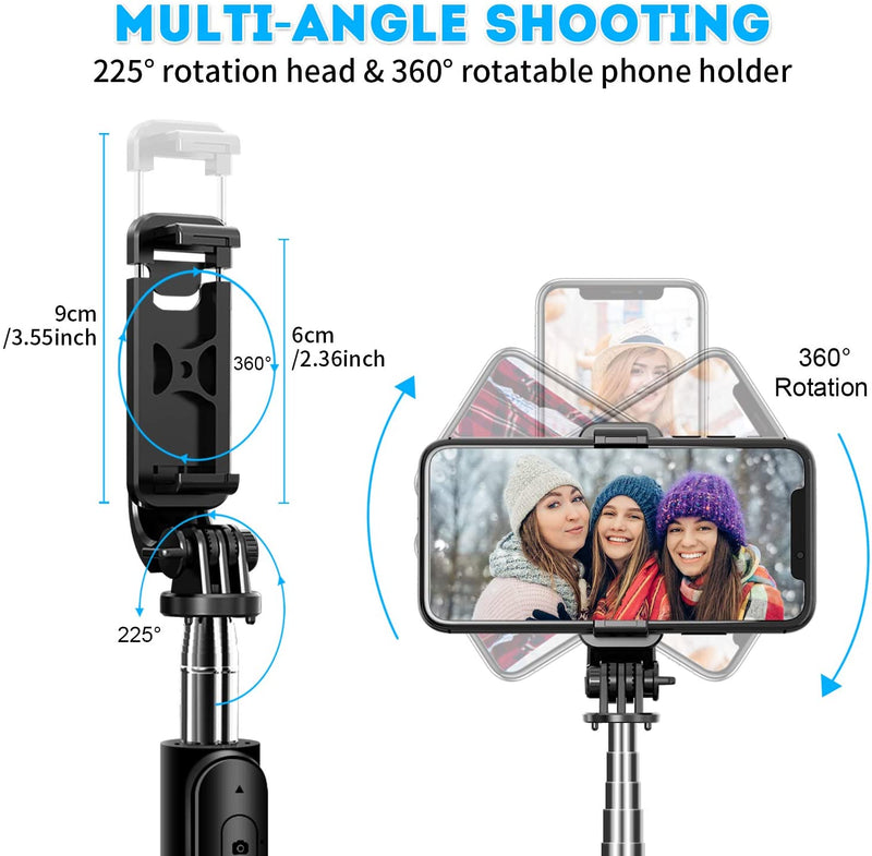 6 IN 1 WIRELESS BLUETOOTH SELFIE STICK